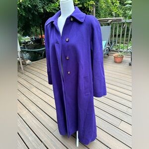 Vintage loring wool coat vivid purple‎